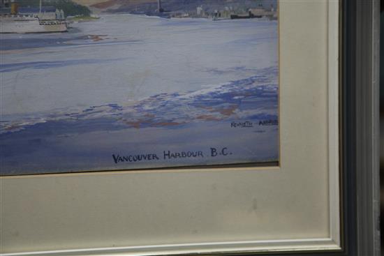 Kenneth Aldridge Vancouver Harbour BC, 13.5 x 20.5in.